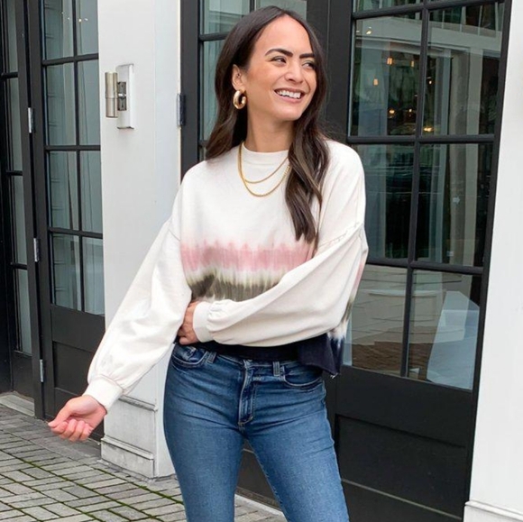 Z Supply Tempest Stripe Tie Dye Sweatshirt  Size XS - Picture 1 of 10